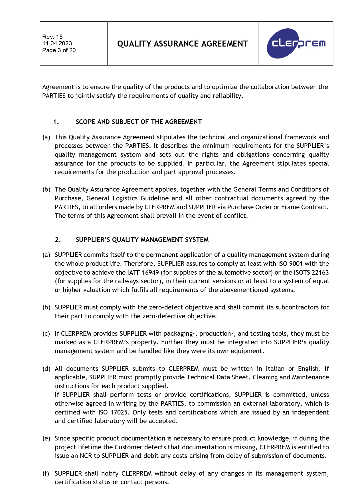 Quality Assurance Agreement Clerprem SpA rev. 15_page-0003