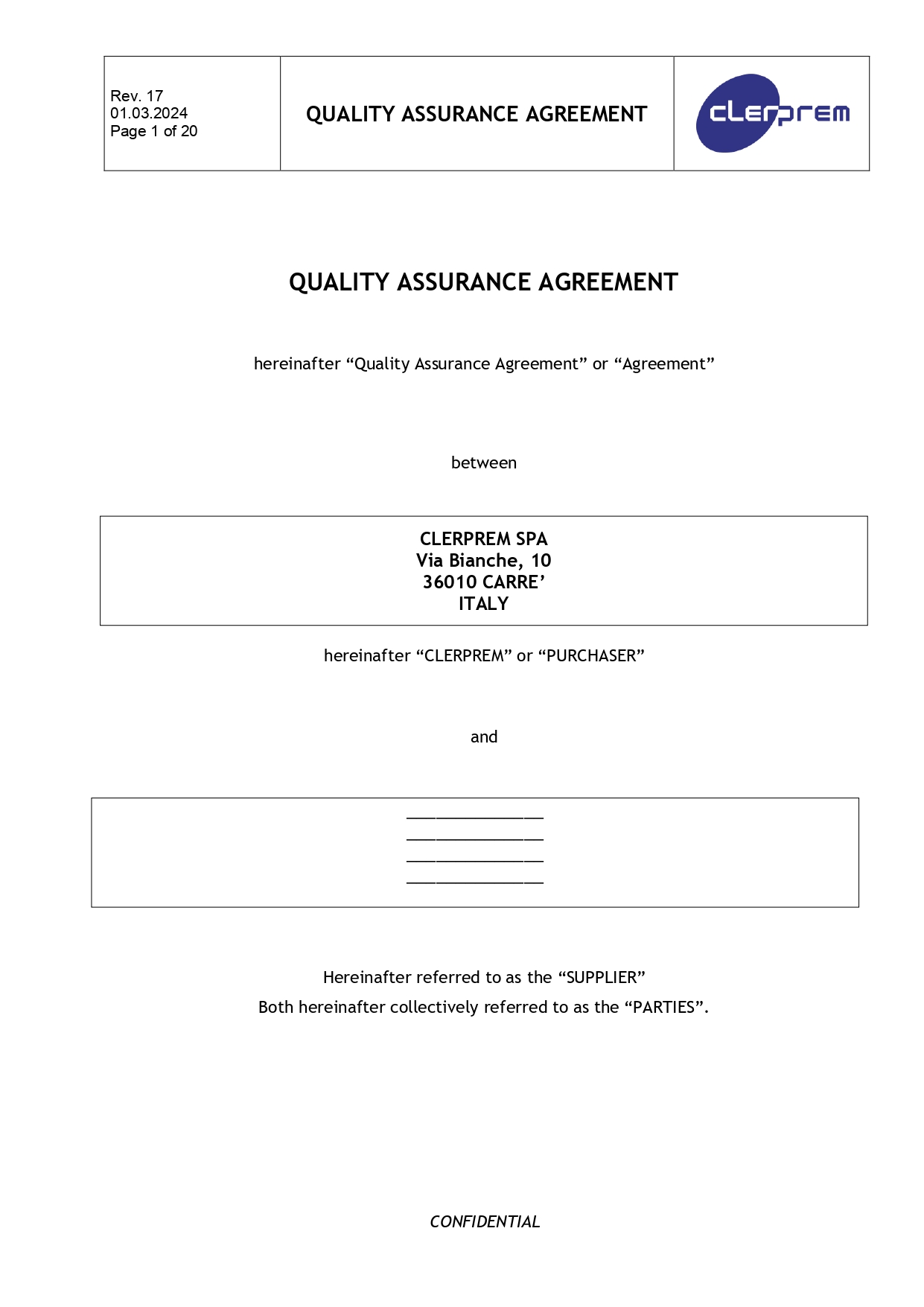 Quality Assurance Agreement Clerprem SpA rev. 17_page-0001