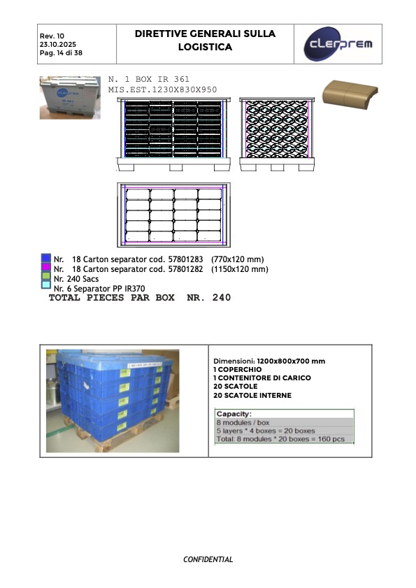 Direttive Generali sulla Logistica Clerprem SpA Rev 10