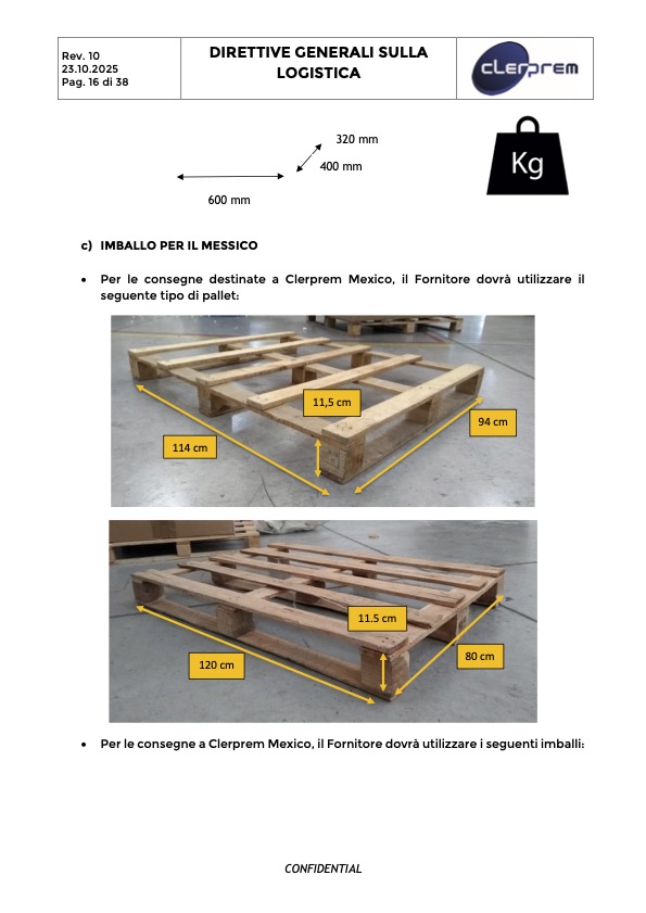 Direttive Generali sulla Logistica Clerprem SpA Rev 10