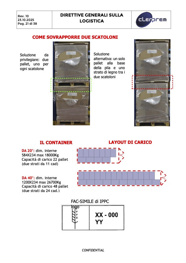 Direttive Generali sulla Logistica Clerprem SpA Rev 10