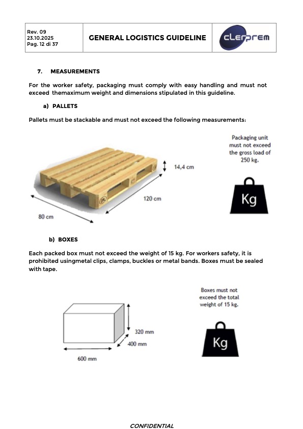 General Logistics Guideline Clerprem SpA Rev 09