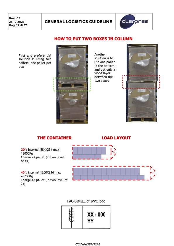 General Logistics Guideline Clerprem SpA Rev 09