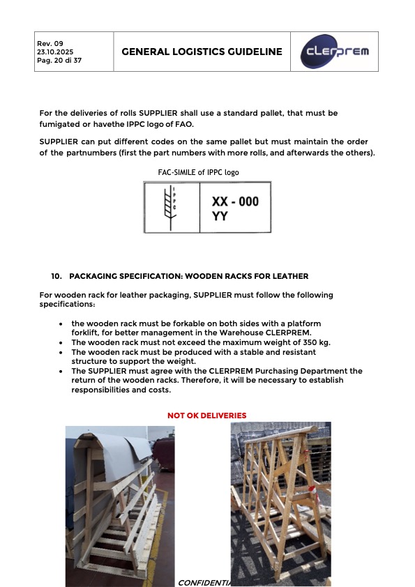 General Logistics Guideline Clerprem SpA Rev 09