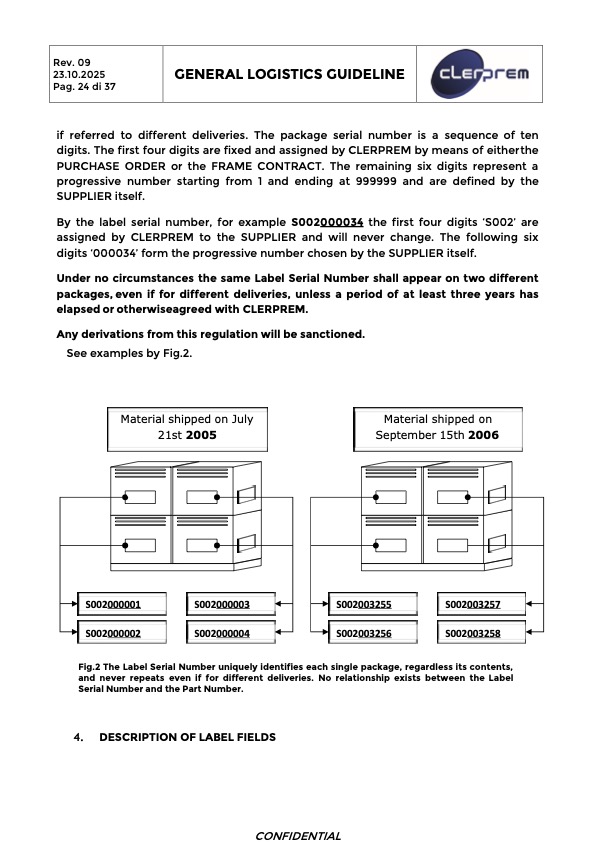 General Logistics Guideline Clerprem SpA Rev 09