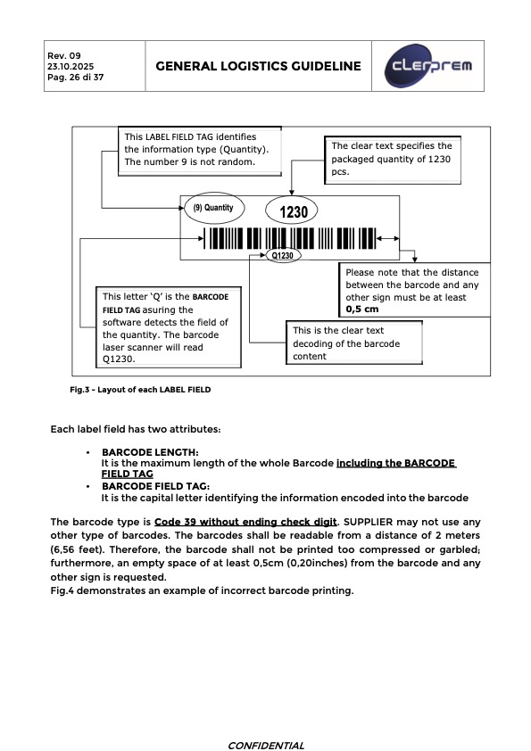 General Logistics Guideline Clerprem SpA Rev 09