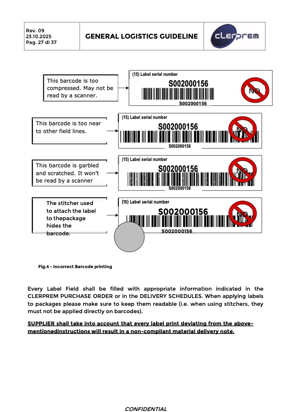 General Logistics Guideline Clerprem SpA Rev 09