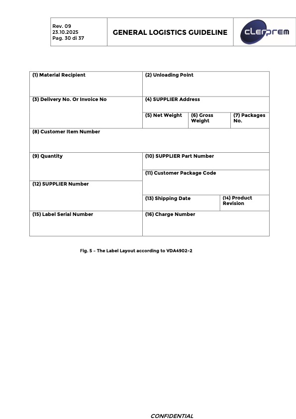 General Logistics Guideline Clerprem SpA Rev 09