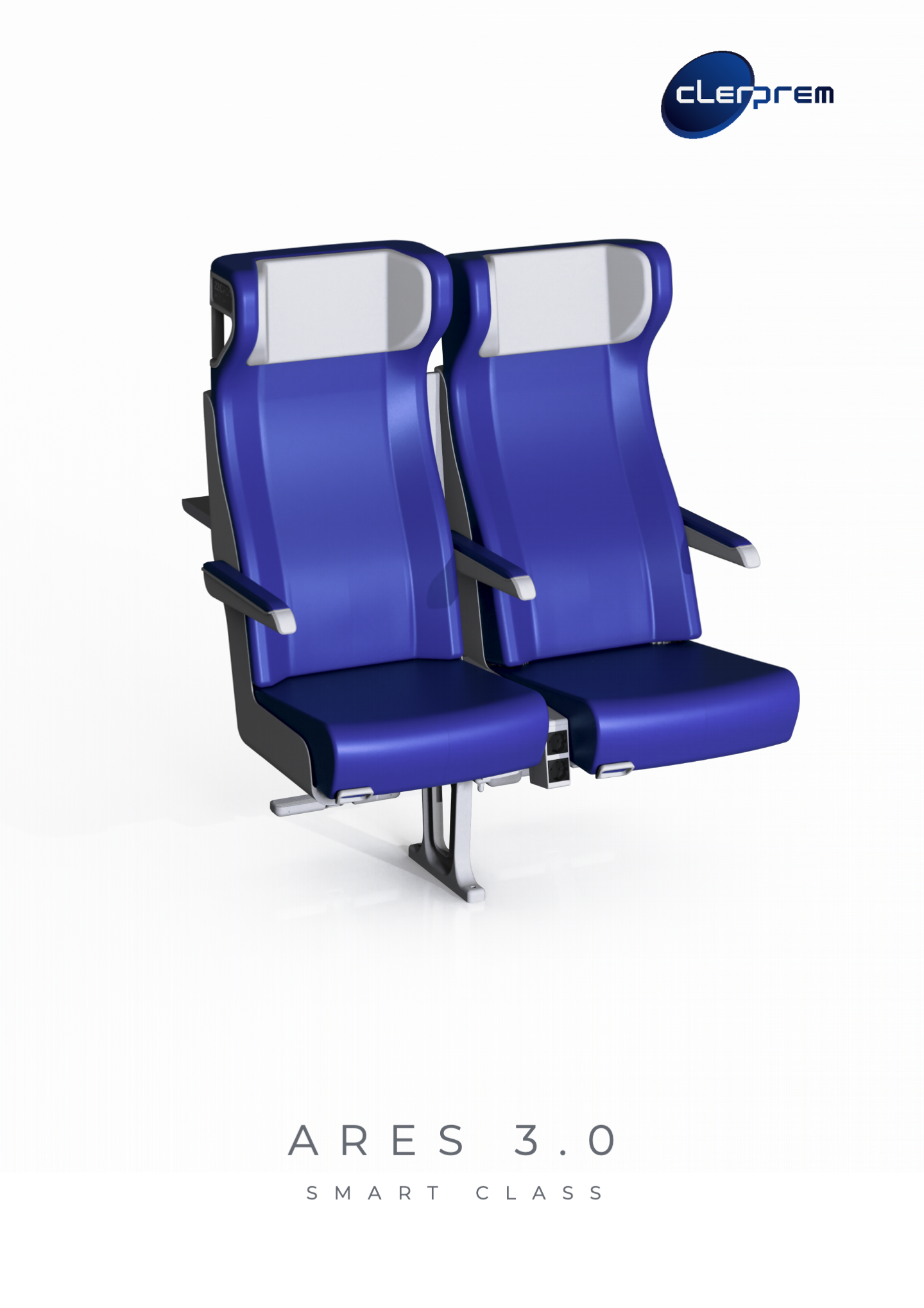 Clerprem Ares 3.0 smart class seat - railway seating systems for high speed trains with modular components