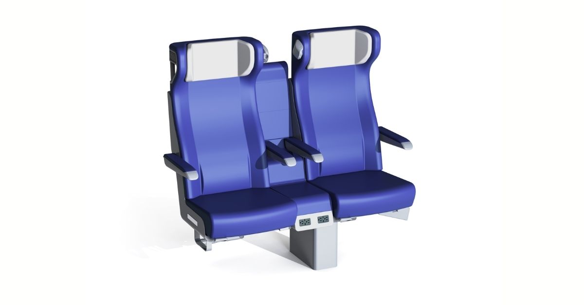 sedile Clerprem Ares Double business class intercity, design salvaspazio, EN 45545-2-made by america