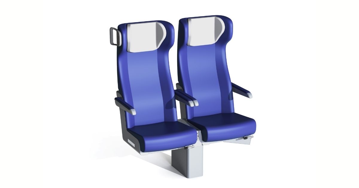 Clerprem Arthemis economy class seat for high-speed trains, ergonomic and lightweight, EN 45545-2,economy class