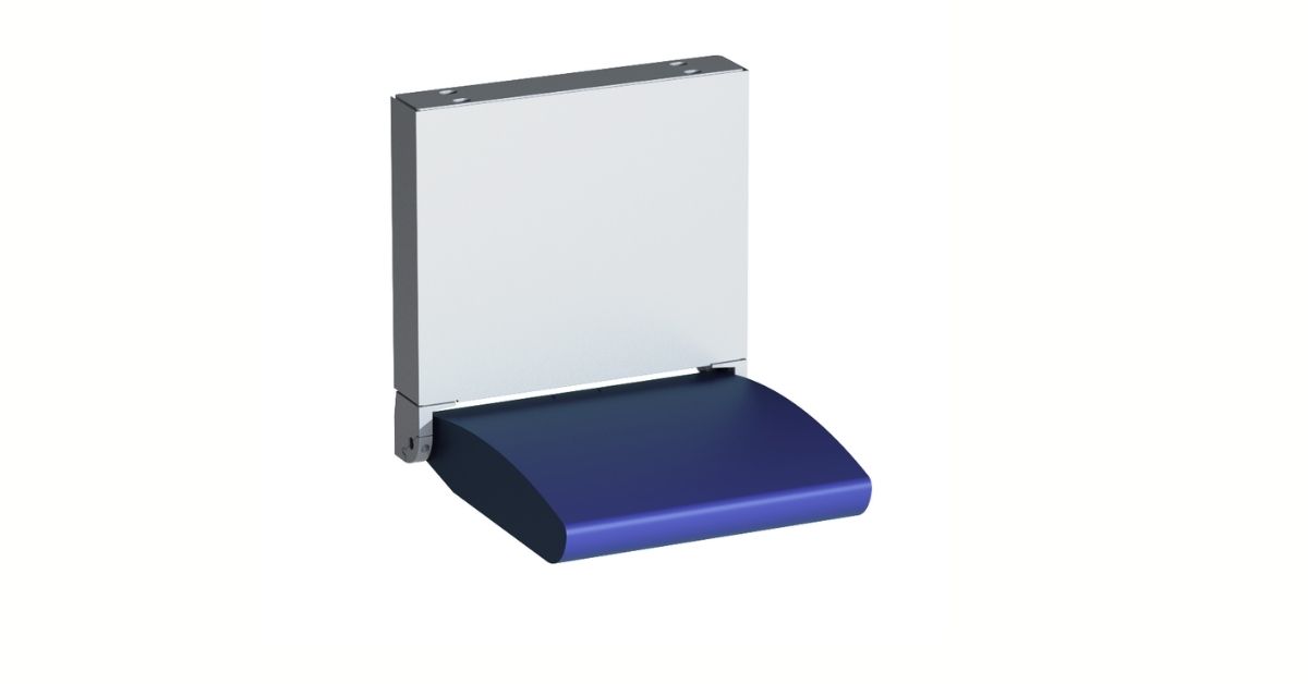 Clerprem Dilmos wall tip up seat for metro and train cabins , vandal-resistant and floor-clearing fixed to the wall, EN 45545-2, for subway and metro seating systems interior cabins