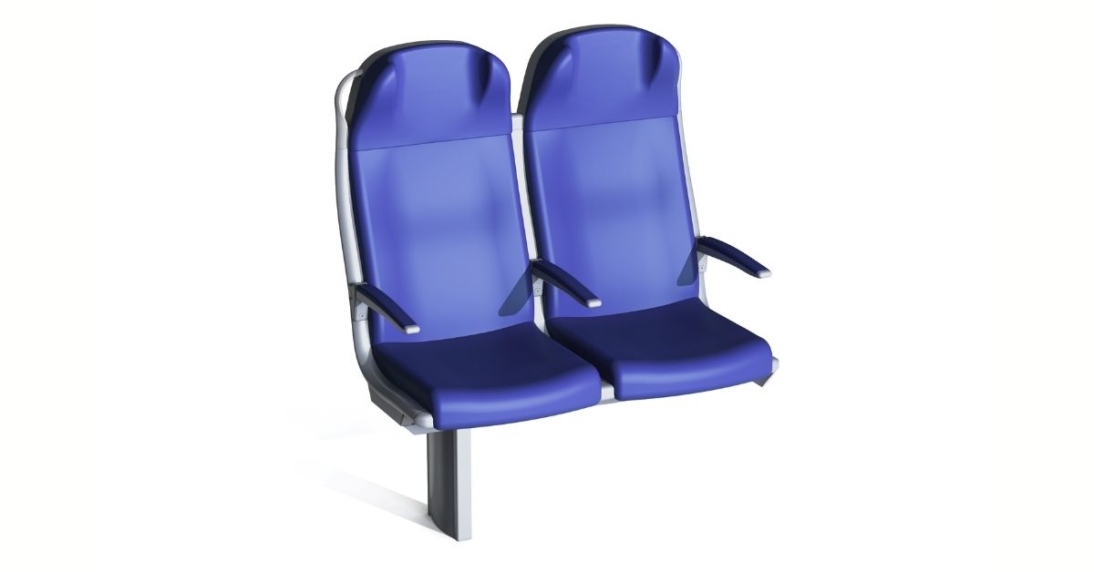 Clerprem Helena IC economy intercity train seat, Italian design, EN 45545-2, designed for cabin seating systems europe
