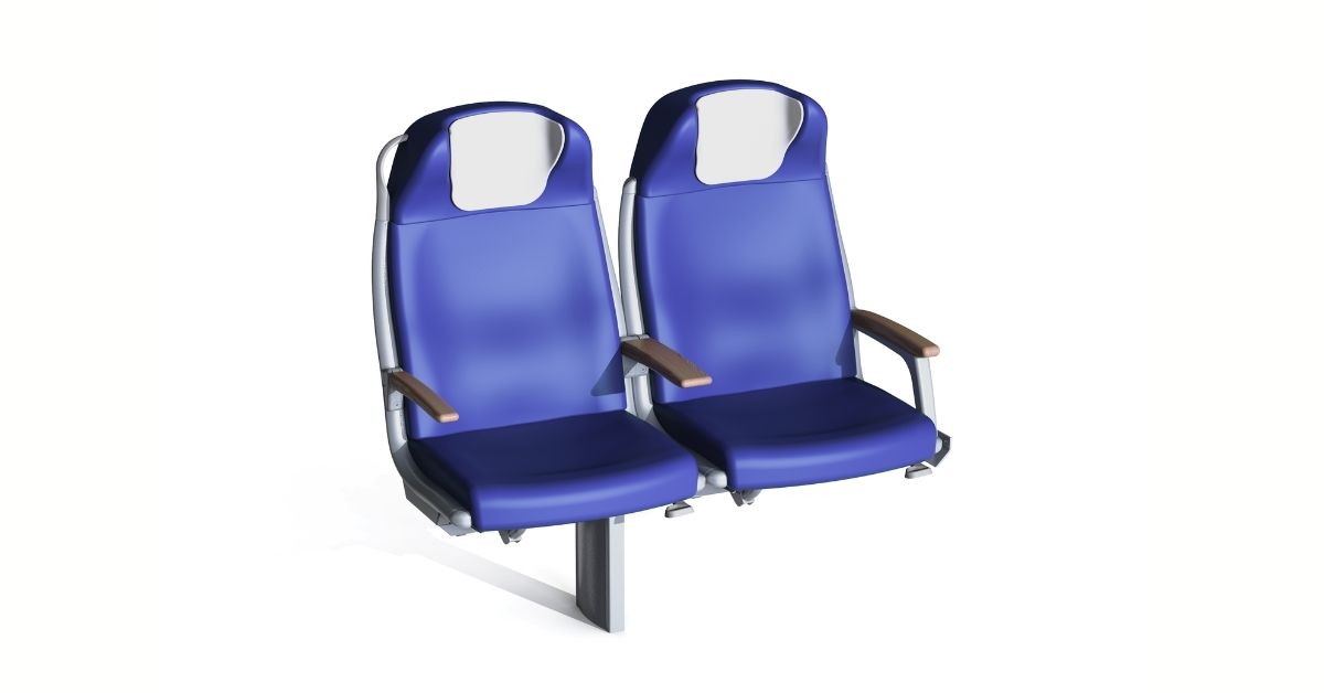 Clerprem Helena RE business intercity train seat, Italian design, EN 45545-2, designed for cabin seating systems europe