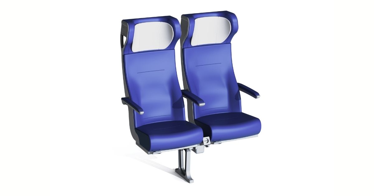 Clerprem Hermes Classic economy class high-speed train seat, Italian design, EN 45545-2, designed for cabin seating systems europe and usa compliant