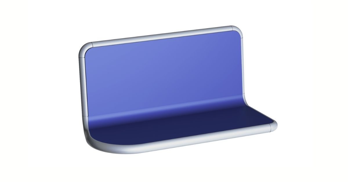Clerprem Mythos bench wall seat for trains, vandal-resistant and floor-clearing, EN 45545-2, for subway and metro seating systems cabins