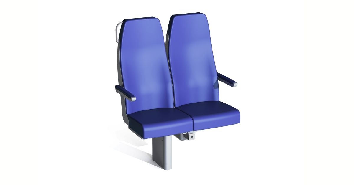 Clerprem Nexus economy class seat for intercity trains, modular and lightweight, EN 45545-2