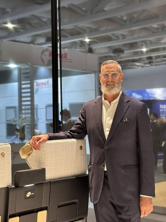 Gian Roberto Marchesi, CEO of the Clerprem Group, at the InnoTrans 2026 booth