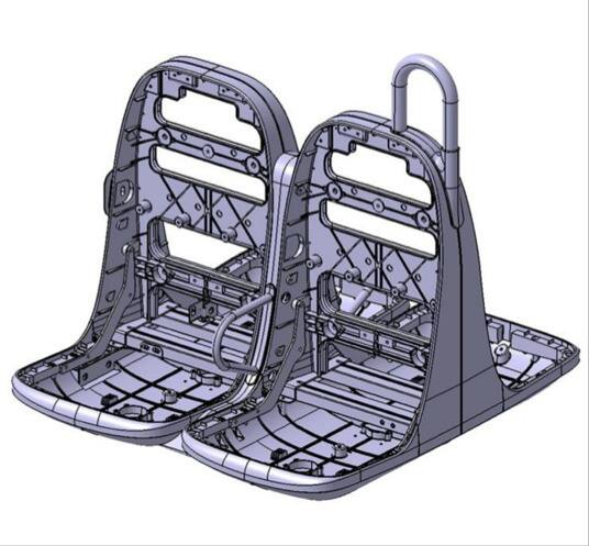 Internal inverted cantilever structure of the Clerprem Mi20 seat